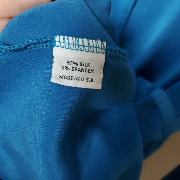 BRYN WALKER Silk Blend Oversized Button Down Tunic Top Blouse - Picture 6 of 8